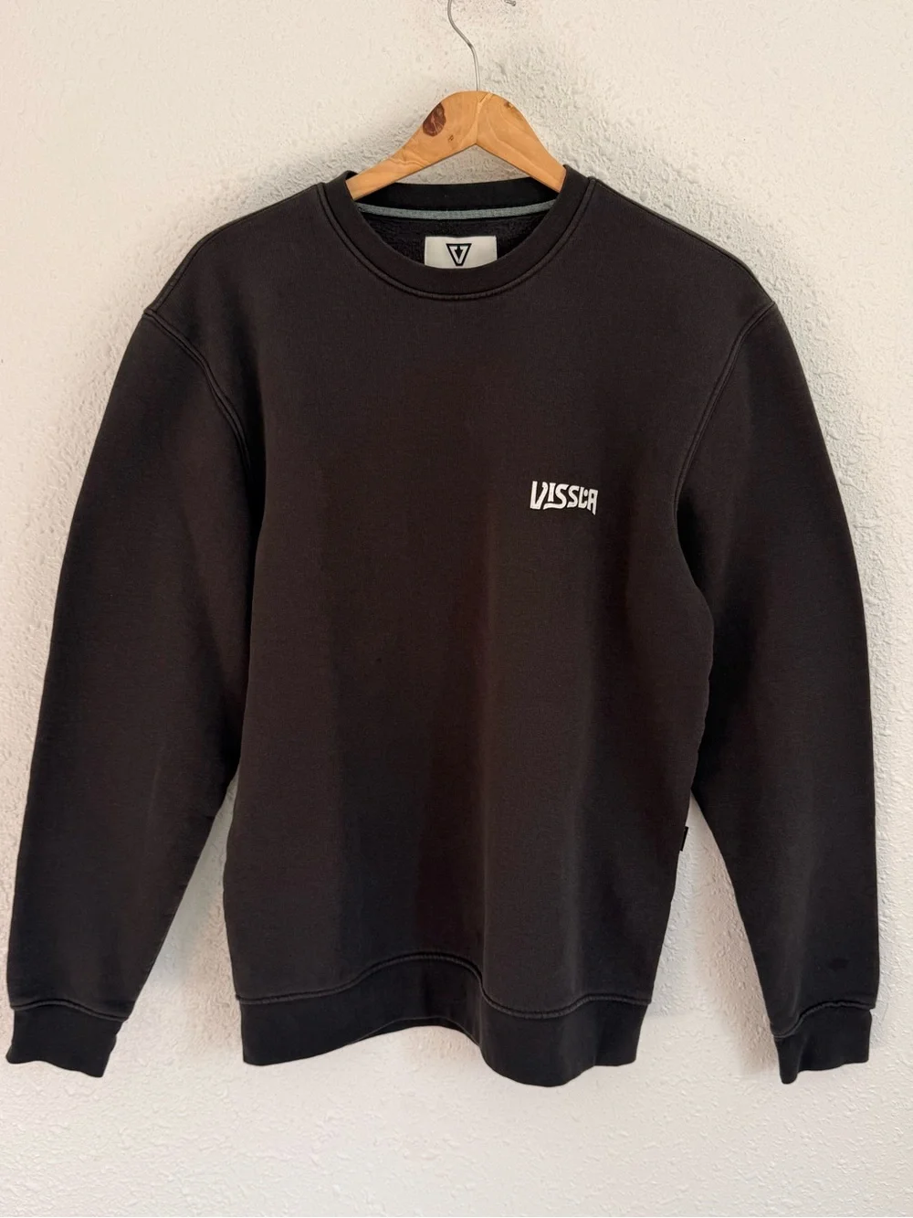 Visala ocean waves black crewneck pullover sweatshirt men’s m